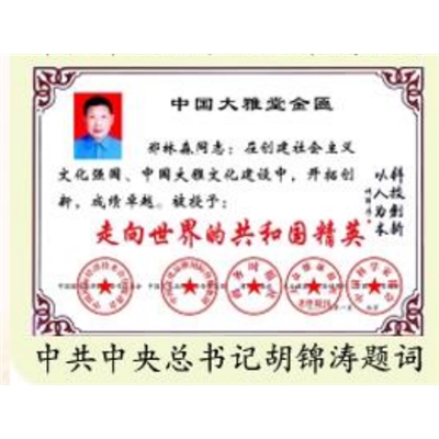 郑林森荣誉证书